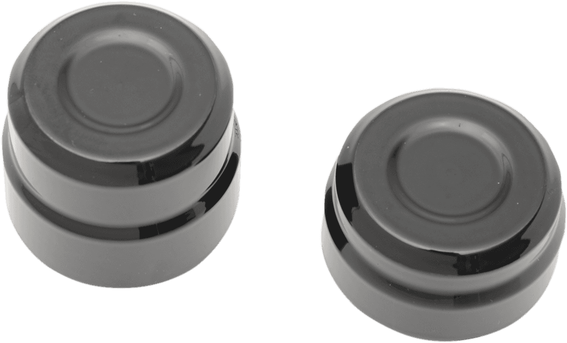 DRAG SPECIALTIES 0214-0833 Axle Caps - Rear - Black - Pair