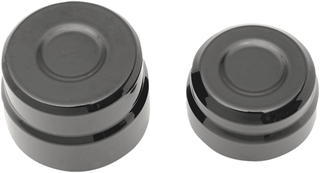 DRAG SPECIALTIES 0214-0835 Axle Caps - Rear - Black - Pair