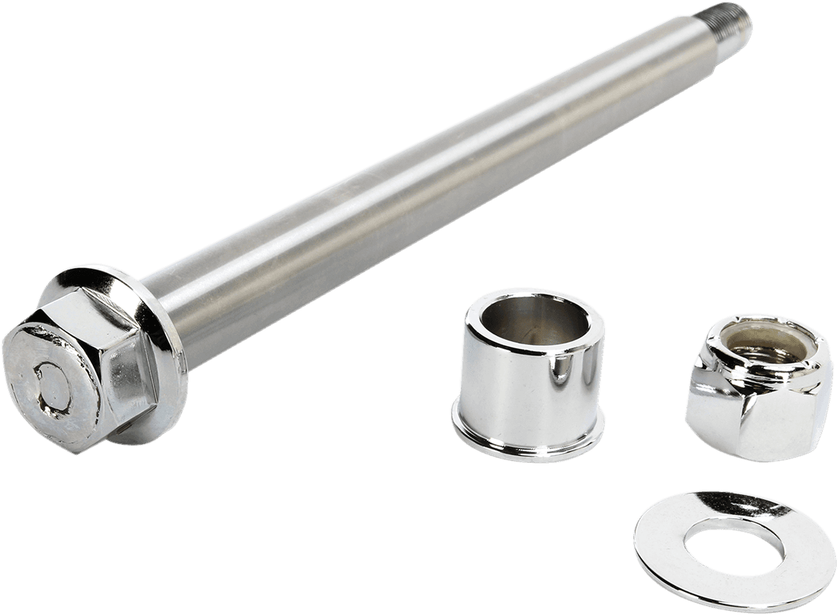 DRAG SPECIALTIES 0214-0951 Axle Kit - Front - Chrome - '00-'06 Softail Springer
