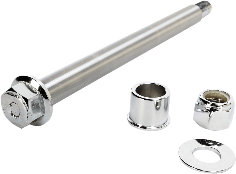 DRAG SPECIALTIES 0214-0951 Axle Kit - Front - Chrome - '00-'06 Softail Springer
