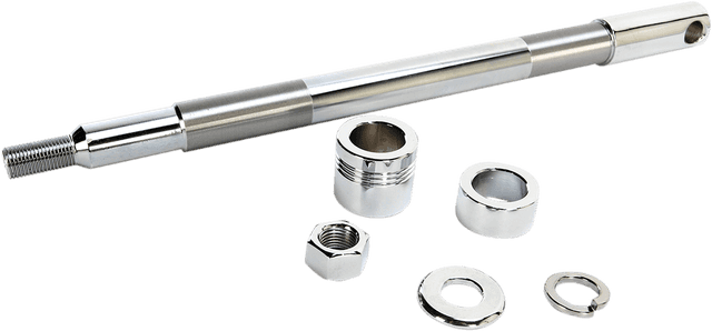 DRAG SPECIALTIES 0214-0952 Axle Kit - Front - Chrome - '00-'06 Softail