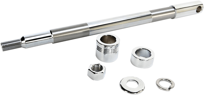 DRAG SPECIALTIES 0214-0952 Axle Kit - Front - Chrome - '00-'06 Softail