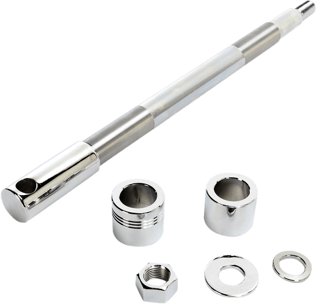 DRAG SPECIALTIES 0214-0953 Axle Kit - Front - Chrome - '00-'06 Softail/Dyna