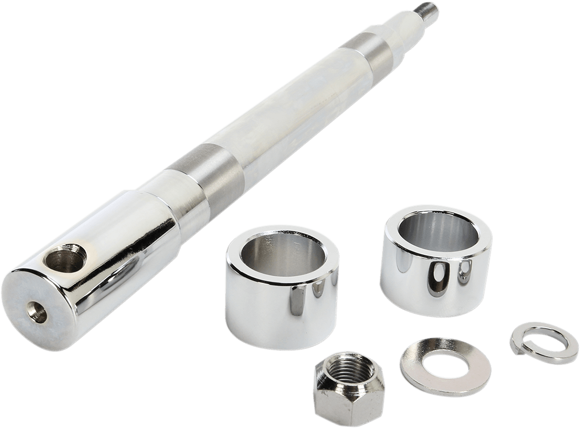 DRAG SPECIALTIES 0214-0954 Axle Kit - Front - Chrome - '00-'07 Touring