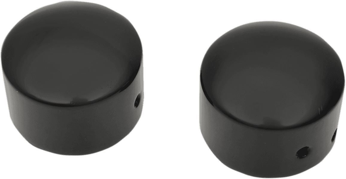 DRAG SPECIALTIES 0214-1235 Axle Caps - Black - Front - Pair