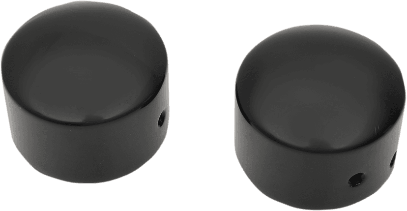DRAG SPECIALTIES 0214-1235 Axle Caps - Black - Front - Pair