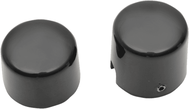 DRAG SPECIALTIES 0214-1237 Axle Caps - Black - Rear - Pair - '00-'07 Softail