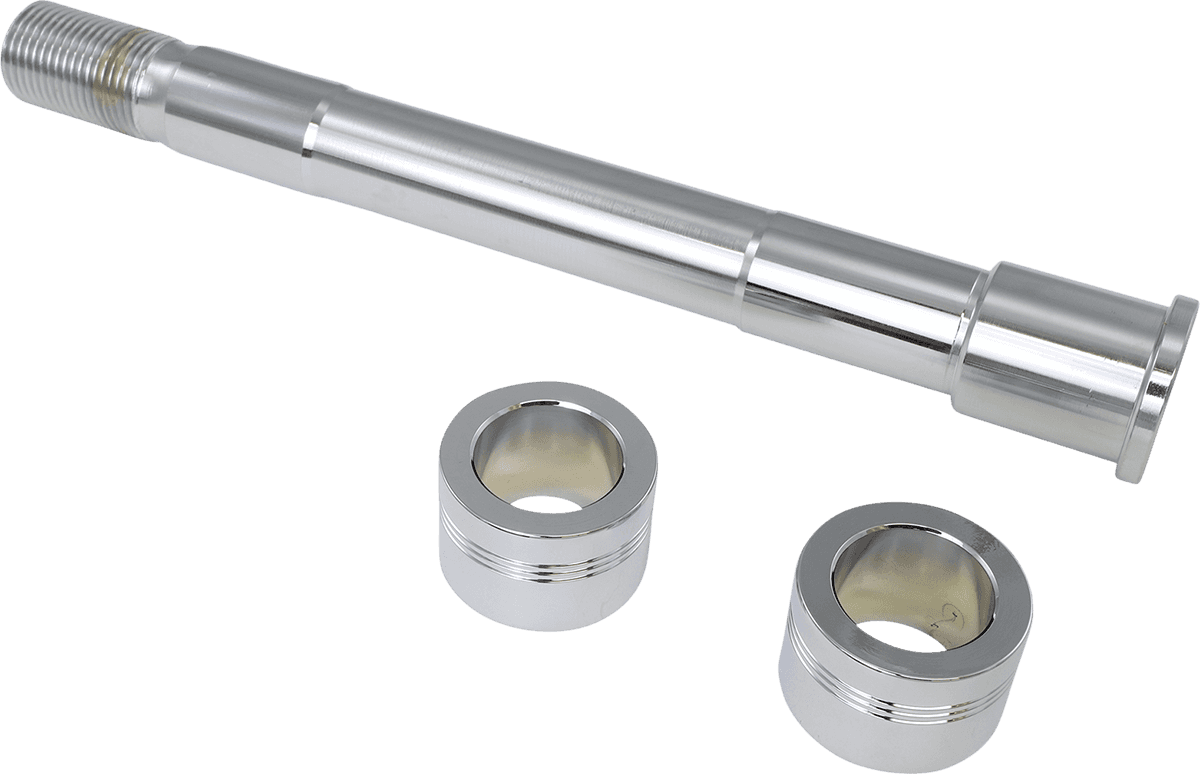 DRAG SPECIALTIES 0214-1980 Axle Kit - Front - Chrome - '18-'25 Low Rider/Street Bob