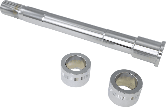 DRAG SPECIALTIES 0214-1980 Axle Kit - Front - Chrome - '18-'25 Low Rider/Street Bob