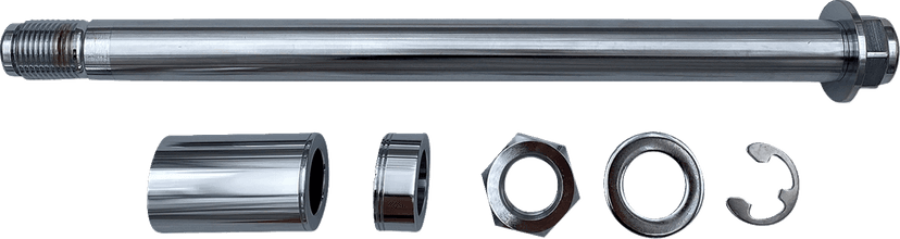 DRAG SPECIALTIES 0214-2735 Axle Kit - Rear - Chrome - '18-'26 Softail