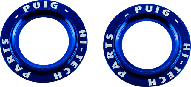 PUIG HI-TECH PARTS 0214-3263 Axle Slider Rings - Blue - Set