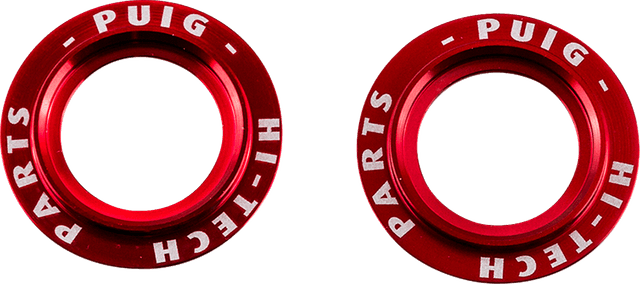 PUIG HI-TECH PARTS 0214-3267 Axle Slider Rings - Red - Set