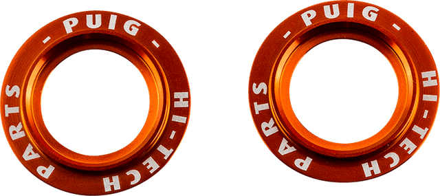 PUIG HI-TECH PARTS 0214-3268 Axle Slider Rings - Orange - Set