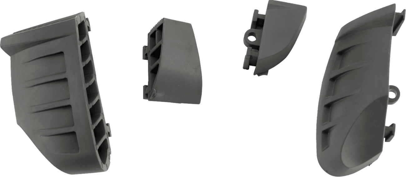 PUIG HI-TECH PARTS 0214-3271 Replacement Bumpers - Pro 2.0 - Gray - Set
