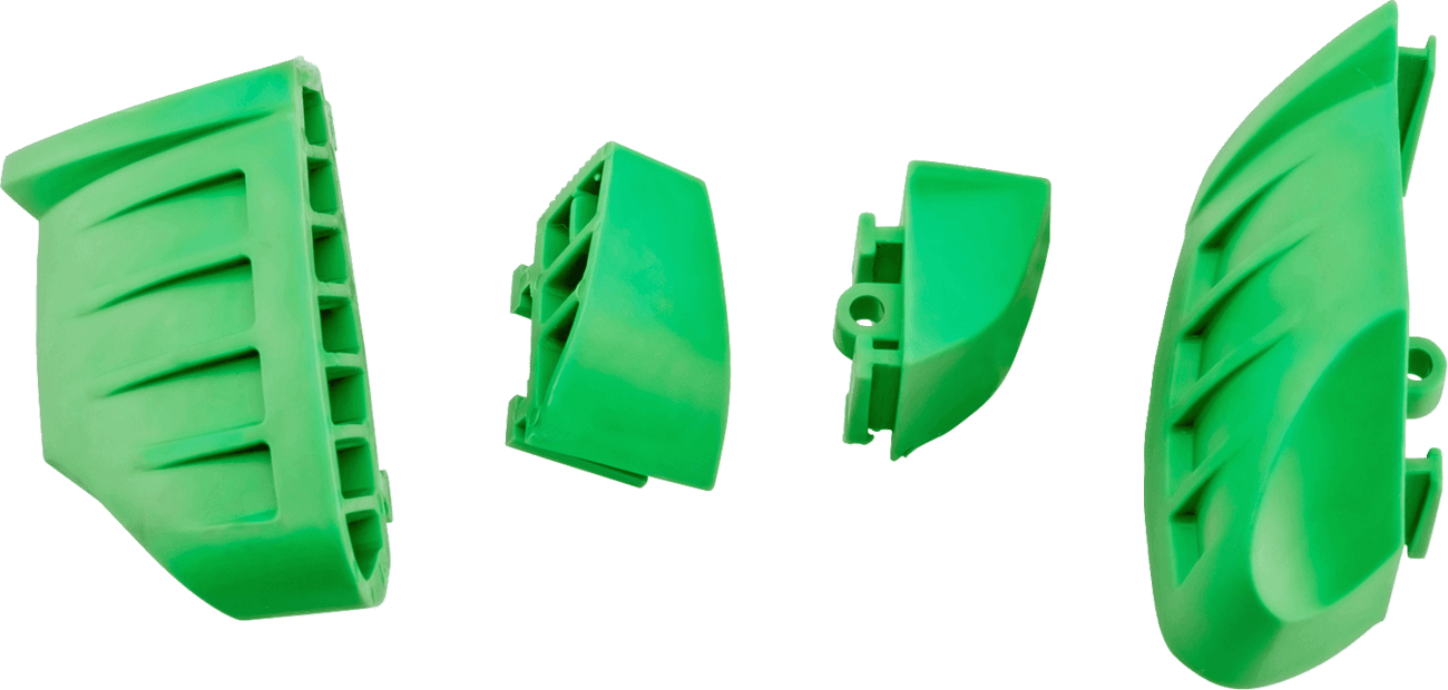 PUIG HI-TECH PARTS 0214-3272 Replacement Bumpers - Pro 2.0 - Green - Set