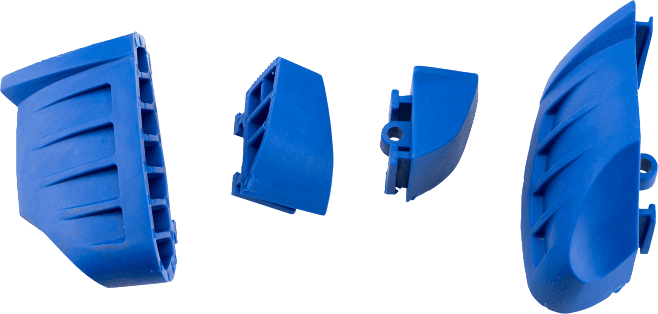 PUIG HI-TECH PARTS 0214-3273 Replacement Bumpers - Pro 2.0 - Blue - Set