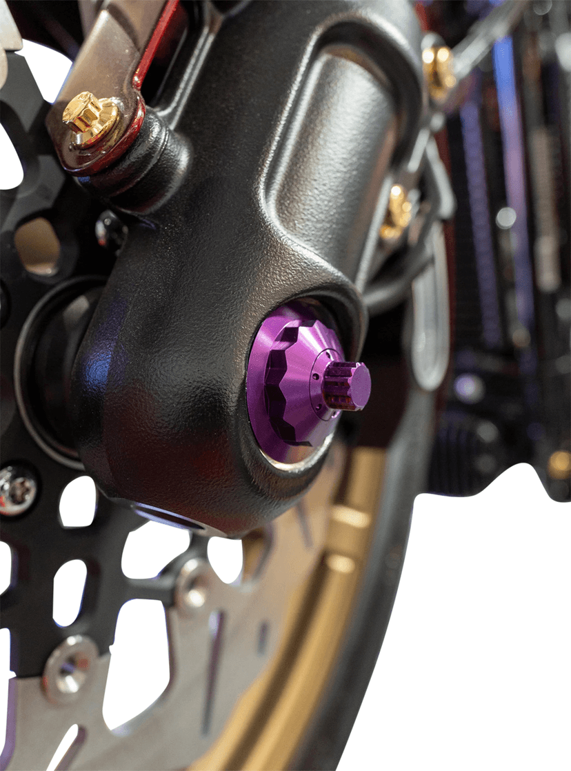 PAUL YAFFE BAGGER NATION 02143287 Axle Cover Kit - Y-Axle Rod - Front - Standard/12 Point - Purple — image 2 of 2