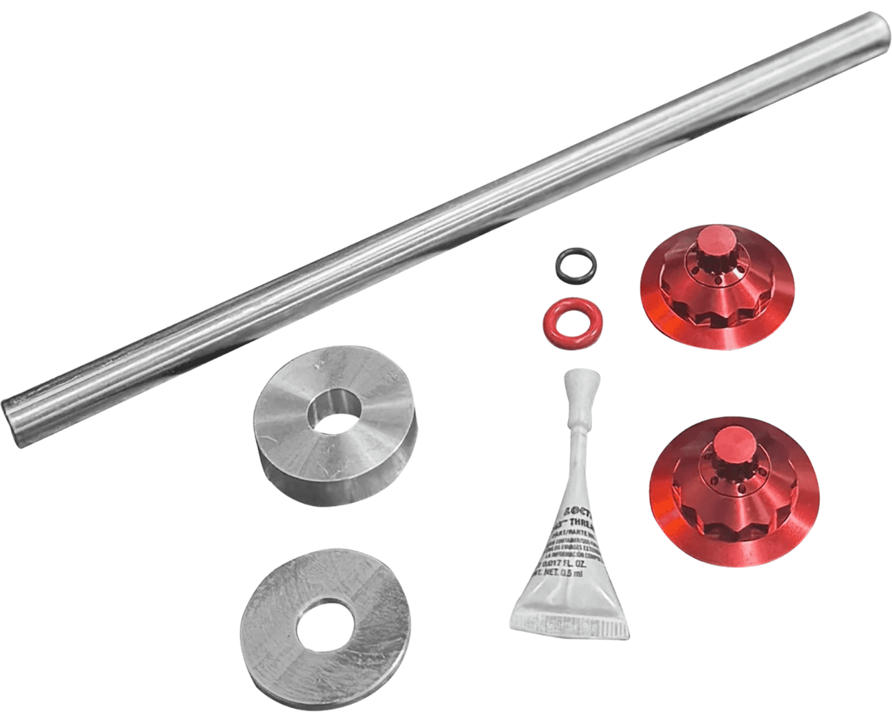 PAUL YAFFE BAGGER NATION 02143288 Axle Cover Kit - Y-Axle Rod - Front - Standard/12 Point - Red