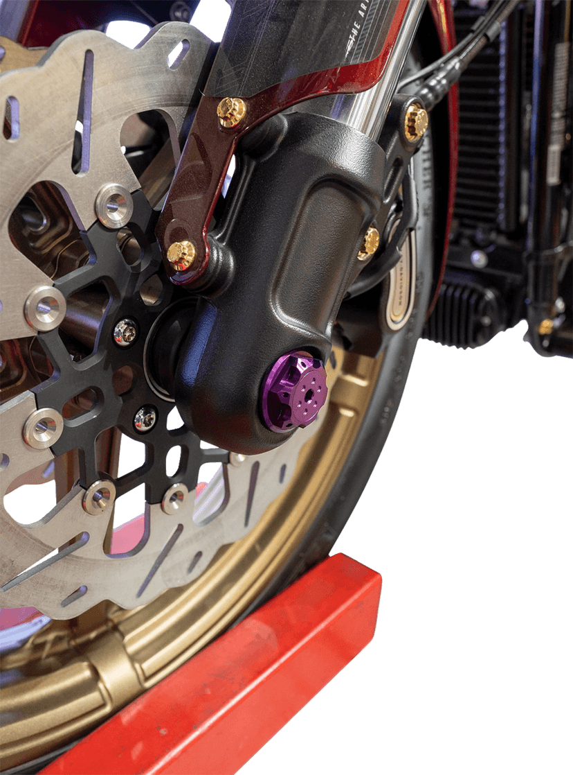PAUL YAFFE BAGGER NATION 02143295 Axle Cover Kit - Y-Axle Rod - Front - Standard/Turret - Purple — image 2 of 2
