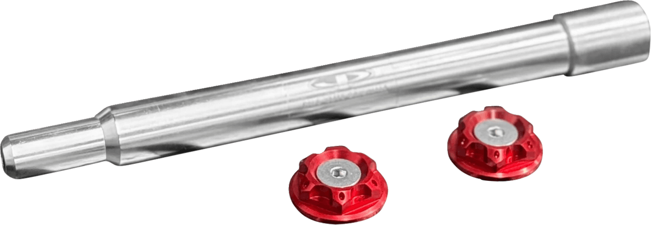 PAUL YAFFE BAGGER NATION 02143304 Y-Axle with Turret Style Axle Cover Kit - Custom - Front - Red - 1"