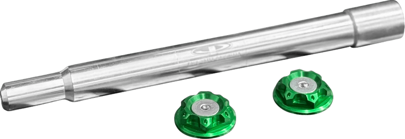 PAUL YAFFE BAGGER NATION 02143309 Y-Axle with Turret Style Axle Cover Kit - Custom - Front - Green - 25 mm — image 1 of 2