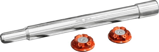 PAUL YAFFE BAGGER NATION 02143310 Y-Axle with Turret Style Axle Cover Kit - Custom - Front - Orange - 25 mm — image 1 of 2