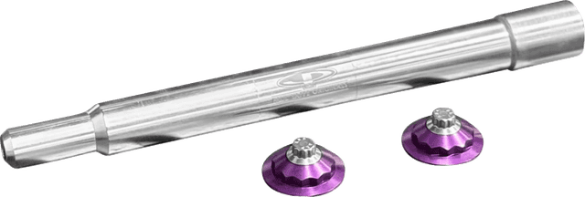 PAUL YAFFE BAGGER NATION 02143319 Y-Axle with 12 Point Style Axle Cover Kit - Custom - Front - Purple - 1" — image 1 of 2