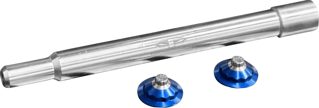 PAUL YAFFE BAGGER NATION 02143321 Y-Axle with 12 Point Style Axle Cover Kit - Custom - Front - Blue - 25 mm