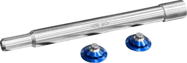 PAUL YAFFE BAGGER NATION 02143321 Y-Axle with 12 Point Style Axle Cover Kit - Custom - Front - Blue - 25 mm