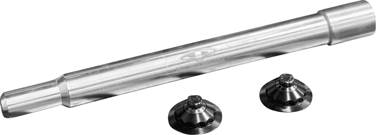 PAUL YAFFE BAGGER NATION 02143322 Y-Axle with 12 Point Style Axle Cover Kit - Custom - Front - Black - 25 mm