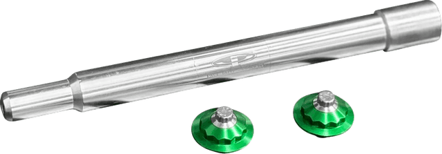 PAUL YAFFE BAGGER NATION 02143325 Y-Axle with 12 Point Style Axle Cover Kit - Custom - Front - Green - 25 mm — image 1 of 2