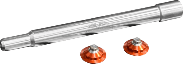 PAUL YAFFE BAGGER NATION 02143326 Y-Axle with 12 Point Style Axle Cover Kit - Custom - Front - Orange - 25 mm — image 1 of 2