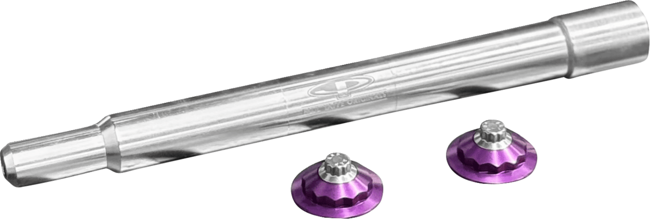 PAUL YAFFE BAGGER NATION 02143327 Y-Axle with 12 Point Style Axle Cover Kit - Custom - Front - Purple - 25 mm