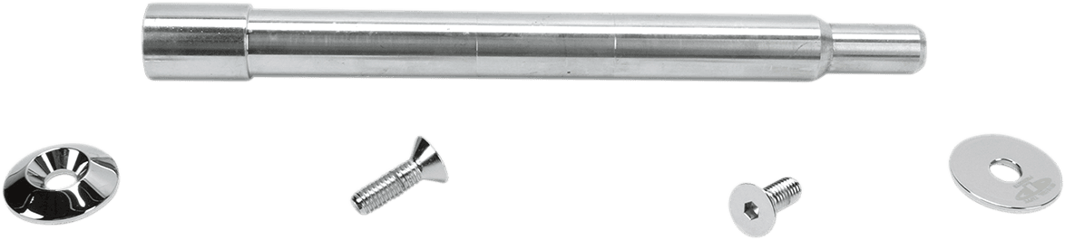 PAUL YAFFE BAGGER NATION 02143330 Y-Axle with Smooth Style Axle Cover Kit - Custom - Front - Chrome - 1"