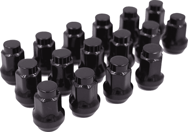 RACELINE WHEELS 0223-0292 Lug Nuts - Conical - M10 x 1.25 - Black - 16 Pack