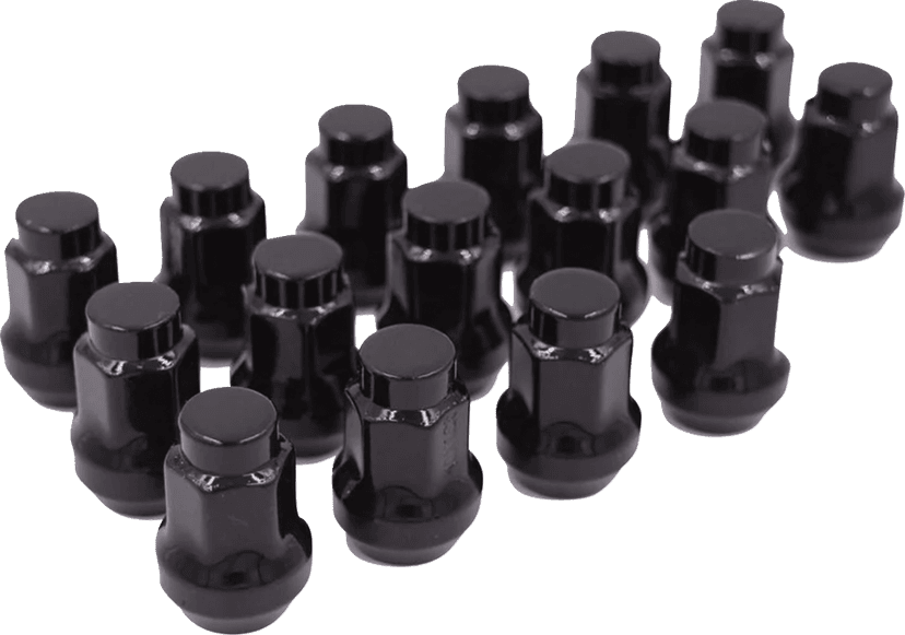 RACELINE WHEELS 0223-0292 Lug Nuts - Conical - M10 x 1.25 - Black - 16 Pack
