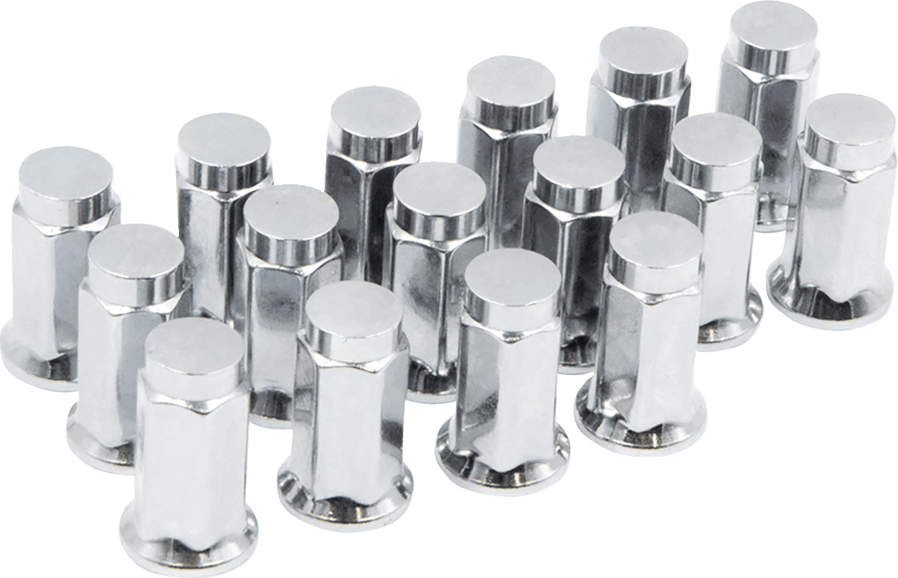 RACELINE WHEELS 0223-0295 Lug Nuts - Hex/Flat - M10 x 1.25/14 mm - 16 Pack
