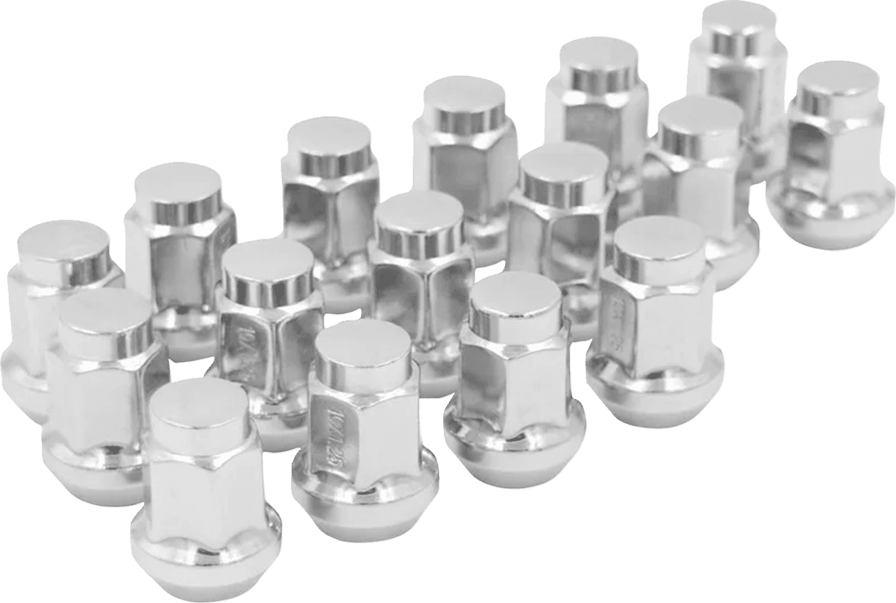 RACELINE WHEELS 0223-0297 Lug Nuts - Conical - 3/8-24 - Chrome - 16 Pack