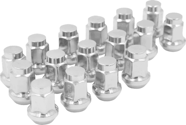 RACELINE WHEELS 0223-0297 Lug Nuts - Conical - 3/8-24 - Chrome - 16 Pack