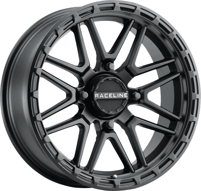 RACELINE WHEELS 0230-1412 Wheel - Krank XL - Front/Rear - Black - 18x7 - 4/156 - 0 mm