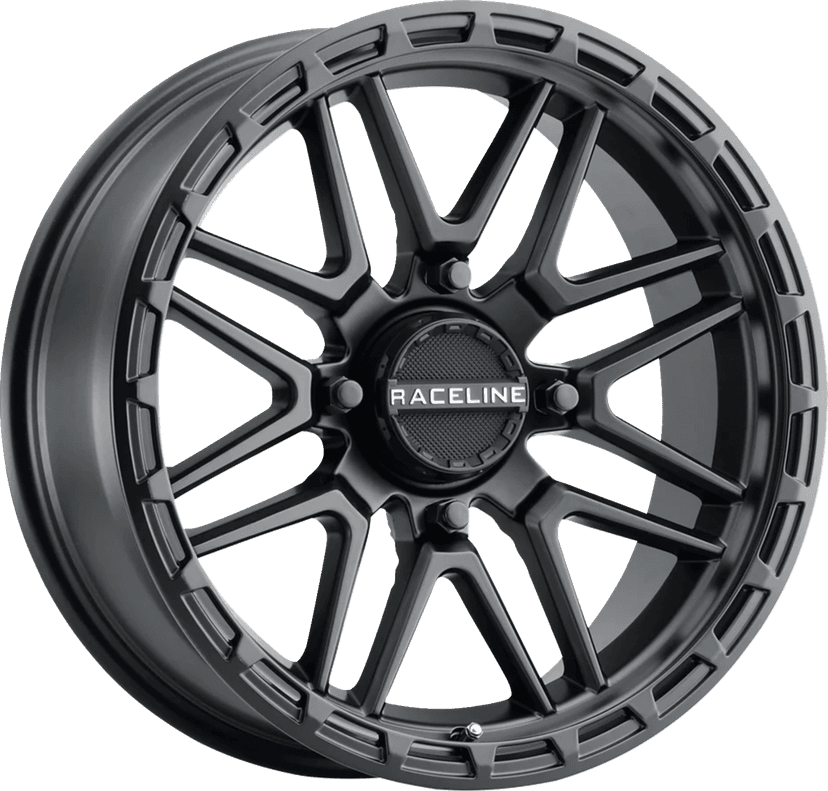 RACELINE WHEELS 0230-1412 Wheel - Krank XL - Front/Rear - Black - 18x7 - 4/156 - 0 mm