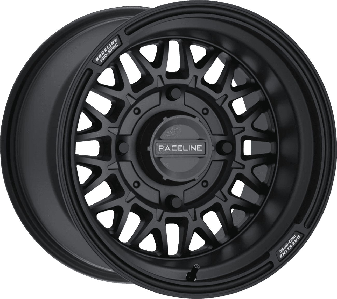 RACELINE WHEELS 0230-1422 Wheel - Omega - Front/Rear - Black/Satin - 14x7 - 4/156 - 5+2 (+10 mm)