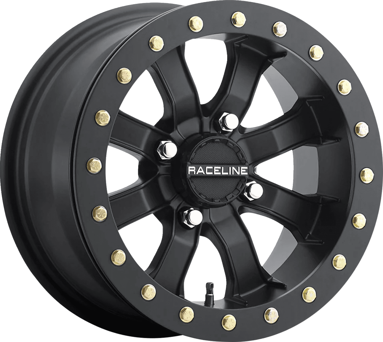 RACELINE WHEELS 0230-1441 Wheel - Black Mamba - Beadlock - Front/Rear - Black - 14x8 - 4/137 - 4+4