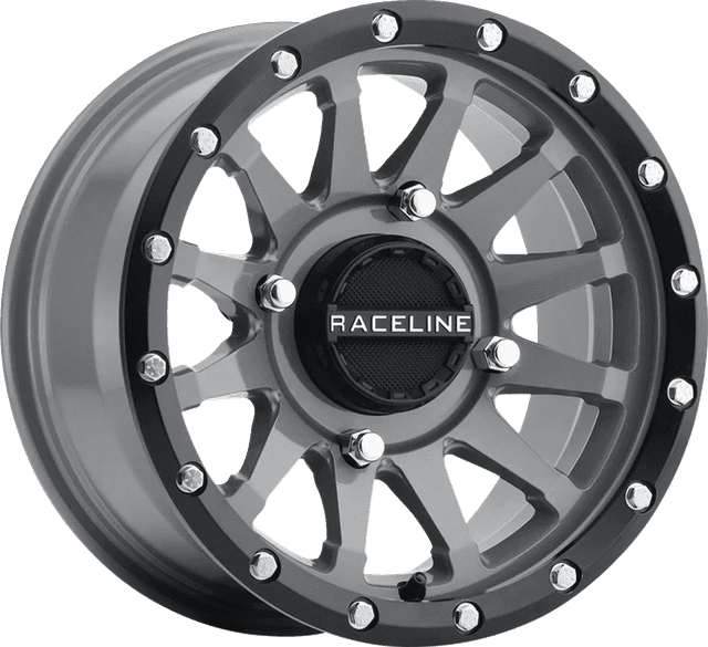 RACELINE WHEELS 0230-1524 Wheel - Trophy - Simulated Beadlock - Front/Rear - Stealth - 15x7 - 4/156 - 5+2 (+10 mm)
