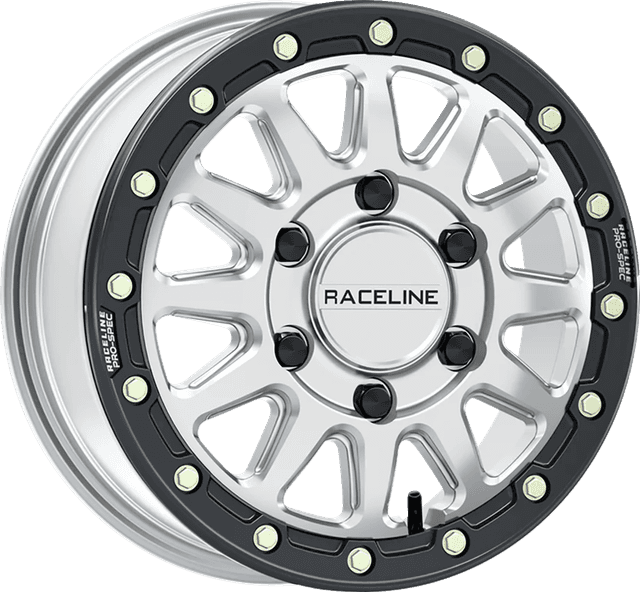 RACELINE WHEELS 0230-1551 Wheel - Alpha - Front/Rear - Hyper Silver/with Black Ring - 15x6.5 - 6/139.7 - +74 mm