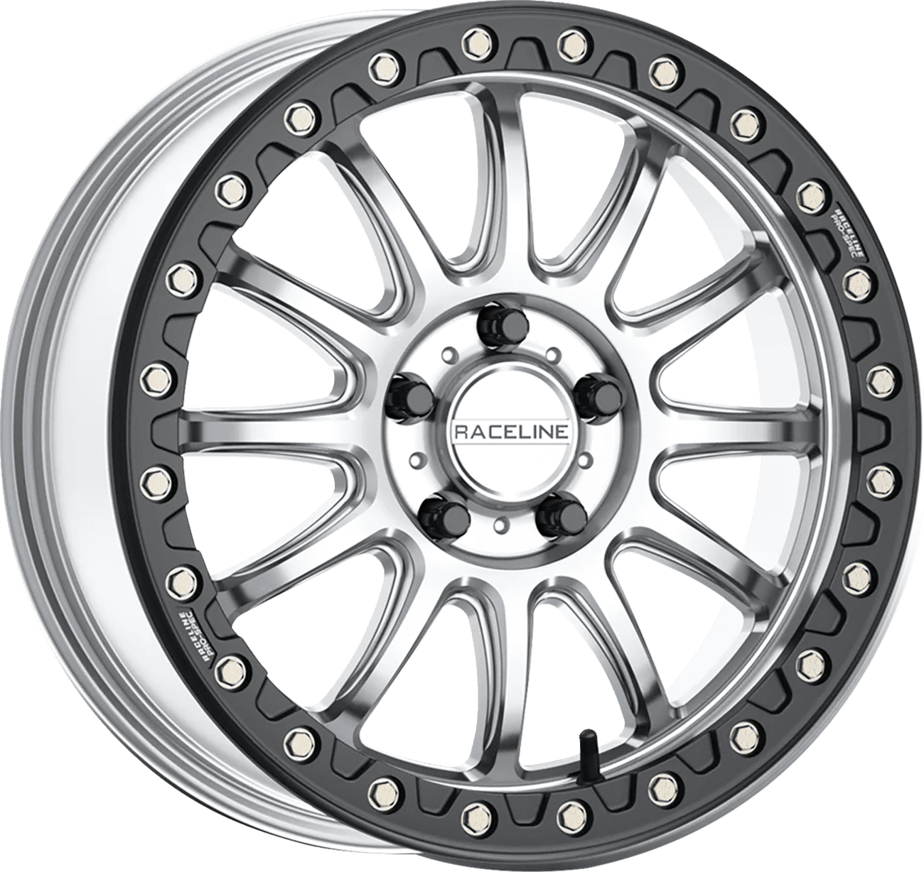 RACELINE WHEELS 0230-1559 Wheel - Alpha - Front/Rear - Hyper Silver/with Black Ring - 17x7 - 4/137 - +40 mm
