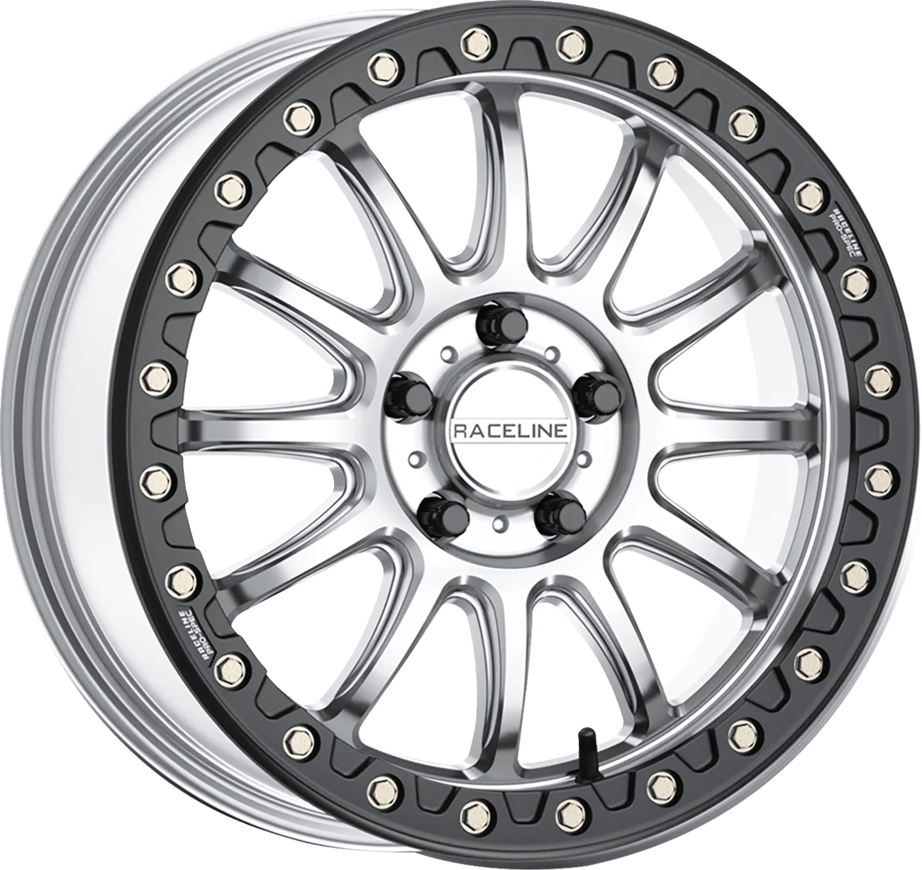 RACELINE WHEELS 0230-1559 Wheel - Alpha - Front/Rear - Hyper Silver/with Black Ring - 17x7 - 4/137 - +40 mm
