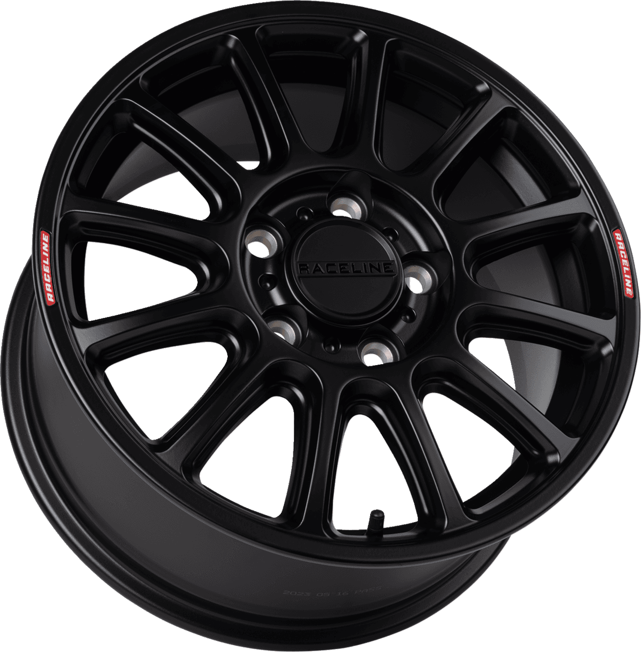 RACELINE WHEELS 0230-1562 Wheel - Alpha - Front/Rear - Black - 15x7 - 5/114.3 - +56 mm