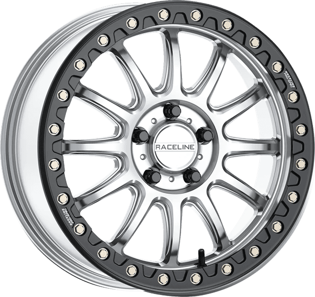 RACELINE WHEELS 0230-1576 Wheel - Alpha - Front/Rear - Hyper Silver/with Black Ring - 15x10 - 4/137 - +10 mm