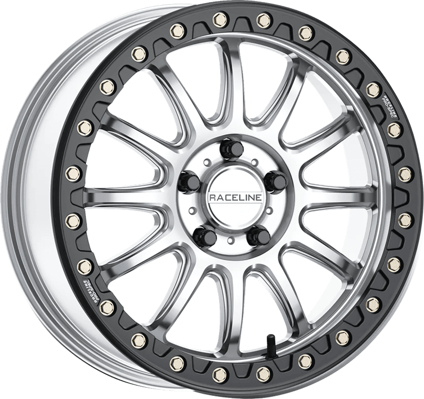 RACELINE WHEELS 0230-1576 Wheel - Alpha - Front/Rear - Hyper Silver/with Black Ring - 15x10 - 4/137 - +10 mm
